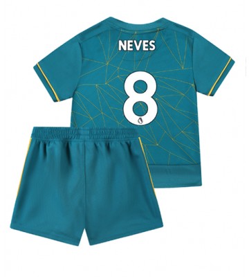 Wolves Ruben Neves #8 Bortedraktsett Barn 2022-23 Kortermet (+ Korte bukser)